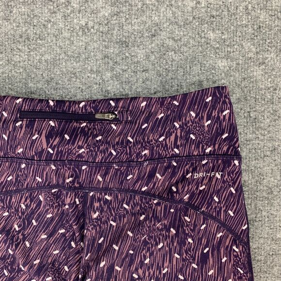 Nike Power Epic Running Tight Womens S Polka Dot Dri Fit Zip Rear Pocket Cropped - Picture 12 of 16